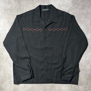 50s Style Lounge Shirt, Hand Embroidered